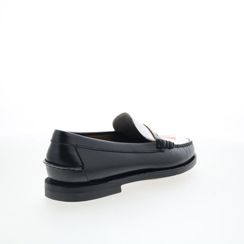 Sebago Classic Dan Gambling Womens Black Loafers & Slip Ons Penny Shoes