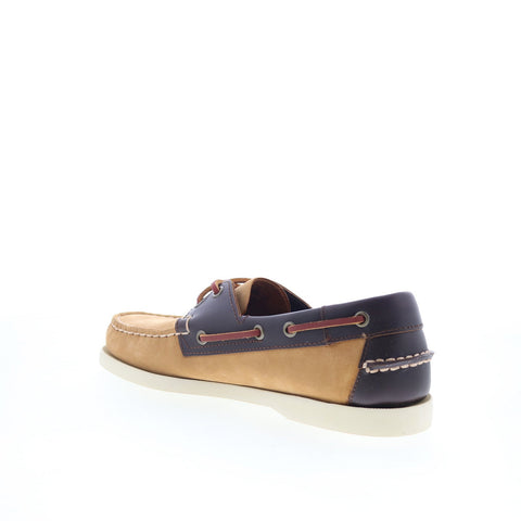 Sebago Portland Nubuck Waxy Mens Brown Loafers & Slip Ons Boat Shoes