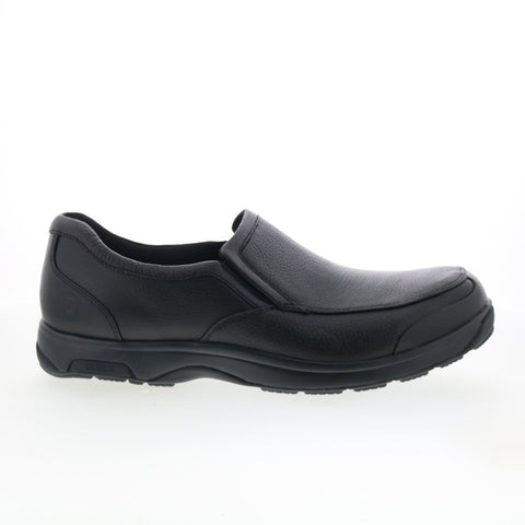 Dunham Battery Park Mens Black Extra Wide 4E Loafers & Slip Ons Casual Shoes