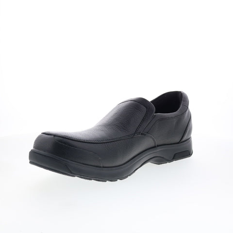 Dunham Battery Park Mens Black Extra Wide 4E Loafers & Slip Ons Casual Shoes