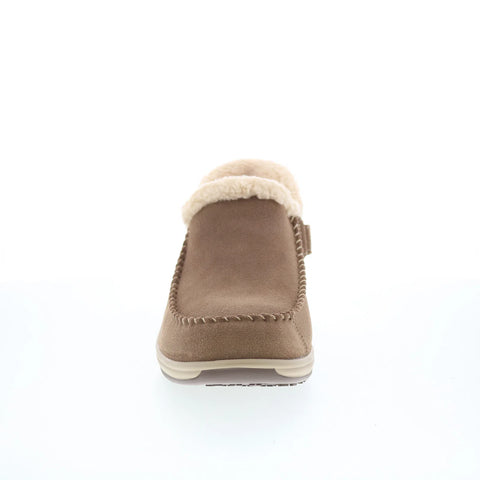 Orthofeet Lorin 80043 Womens Brown Suede Slip On Loafer Slippers Shoes