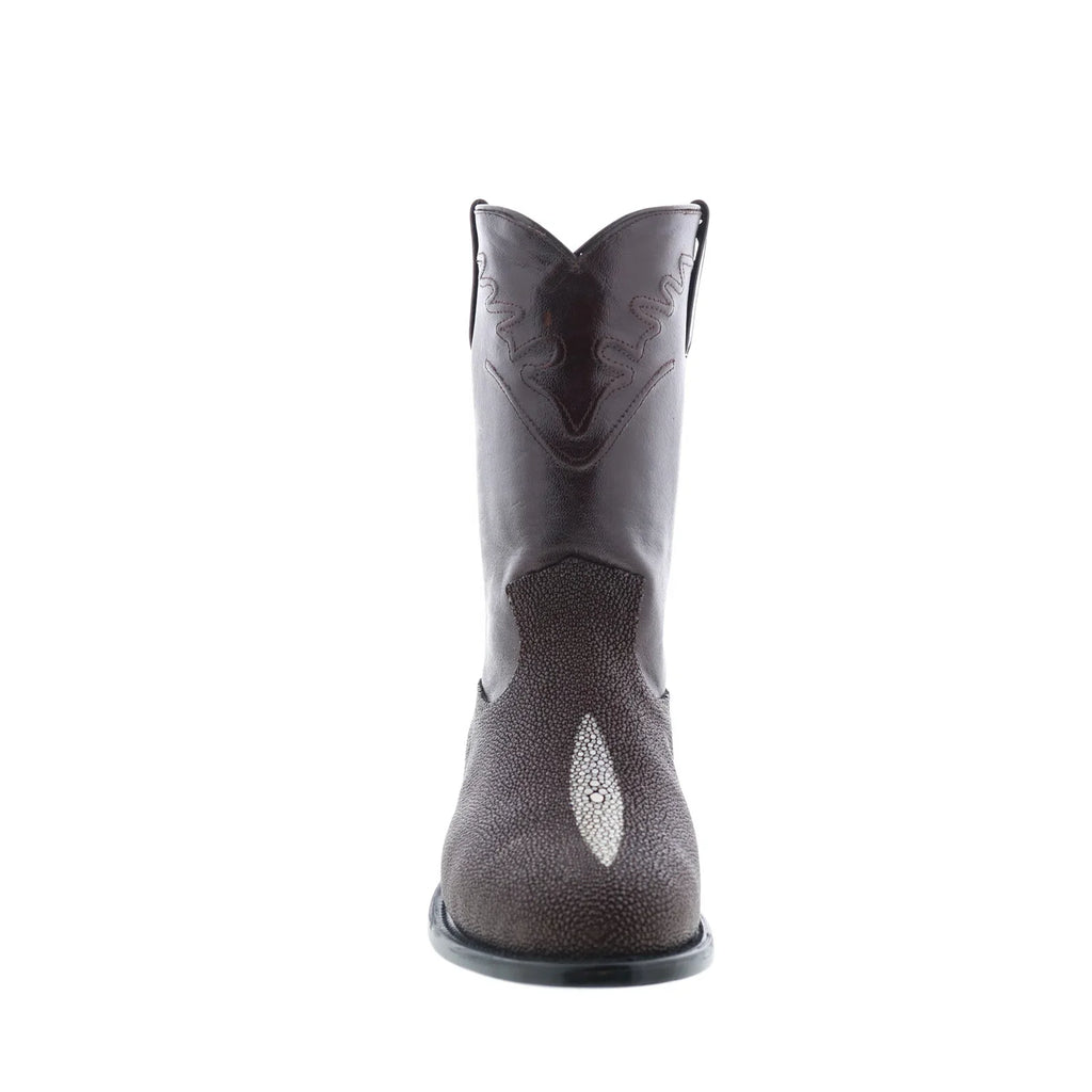 Los Altos Stingray Single Stone Roper Mens Brown Wide Cowboy Western B ...