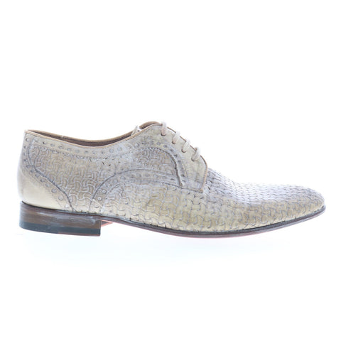 Debut Bassa 8014 Mens Beige Leather Lace Up Oxfords & Lace Ups Casual Shoes