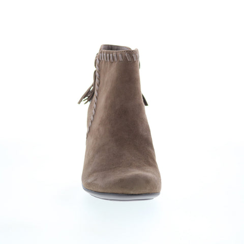 Earthies Zurich 801635WSDE Womens Brown Suede Zipper Ankle & Booties Boots