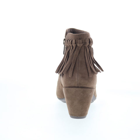 Earthies Zurich 801635WSDE Womens Brown Suede Zipper Ankle & Booties Boots
