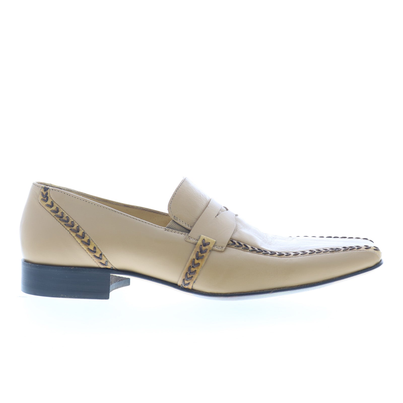 Debut Softail 8041 Mens Beige Leather Loafers & Slip Ons  display picture 3