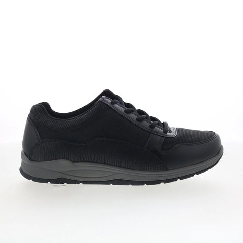 Footsaver by Drew Rummy 80555-C1 Womens Black Mesh Athletic Walking Shoes