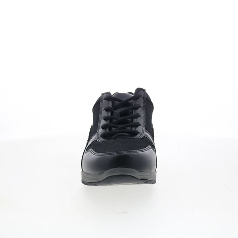 Footsaver by Drew Rummy 80555-C1 Womens Black Mesh Athletic Walking Shoes