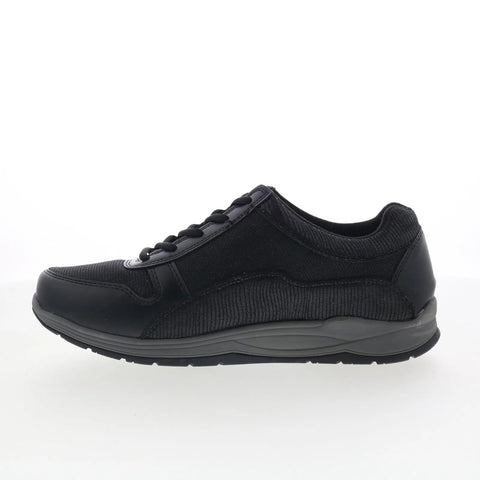 Footsaver by Drew Rummy 80555-C1 Womens Black Mesh Athletic Walking Shoes