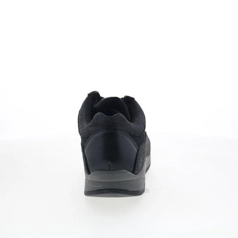 Footsaver by Drew Rummy 80555-C1 Womens Black Mesh Athletic Walking Shoes