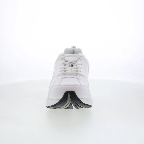 Footsaver by Drew Checkers 80560-P4 Mens White Athletic Walking Shoes