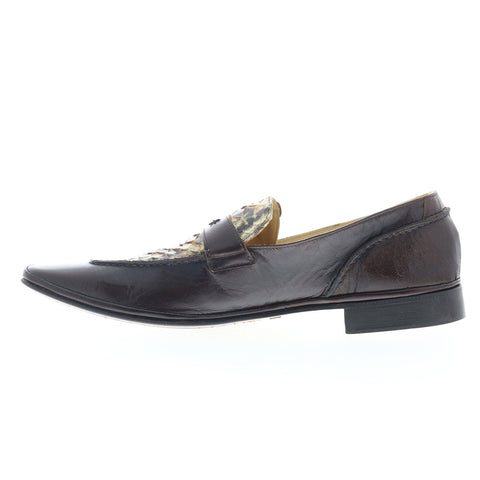 Debut Softail 8073 Mens Brown Leather Loafers & Slip Ons Casual Shoes