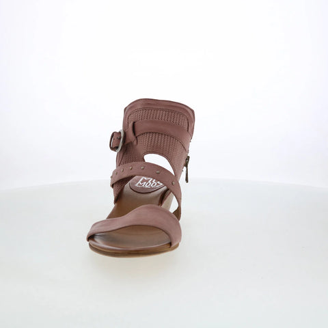 Miz Mooz Farley Womens Brown Leather Zipper Gladiator Sandals Shoes