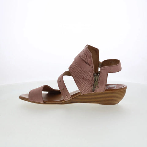 Miz Mooz Farley Womens Brown Leather Zipper Gladiator Sandals Shoes