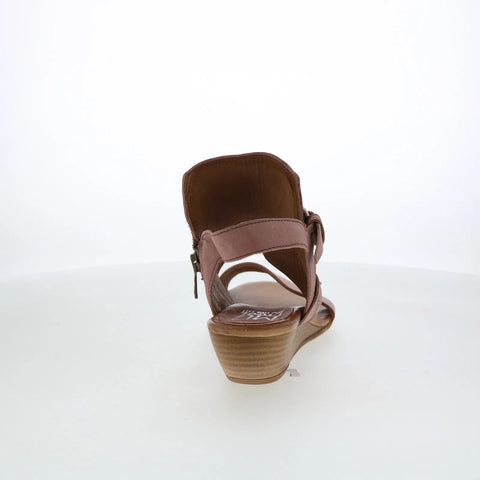 Miz Mooz Farley Womens Brown Leather Zipper Gladiator Sandals Shoes