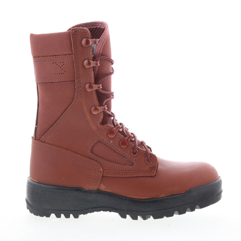 McRae Israeli Combat Made In USA 80IB Mens Brown Leather Tactical Boots