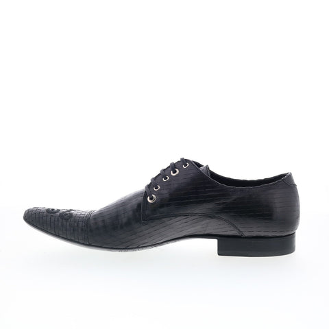 Rodolfo Zengarini Capretto 8111 Mens Black Oxfords Wingtip & Brogue Shoes