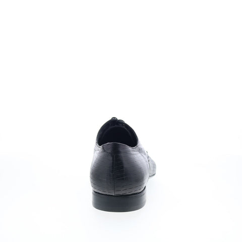 Rodolfo Zengarini Capretto 8111 Mens Black Oxfords Wingtip & Brogue Shoes