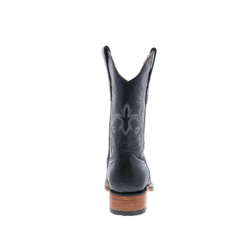 King Exotic Stingray Polished Mens Black Wide Cowboy Western Boots