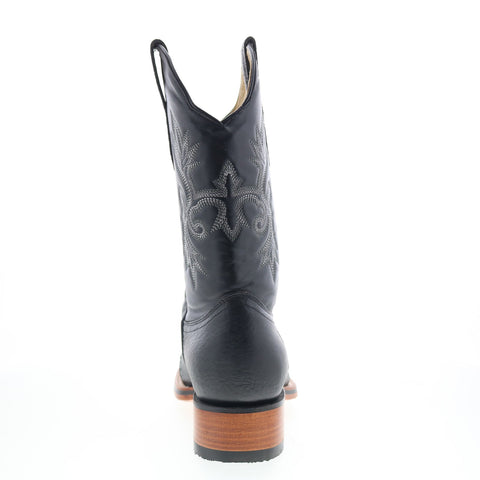 King Exotic Polished Stingray Mens Black Wide Cowboy Western Boots