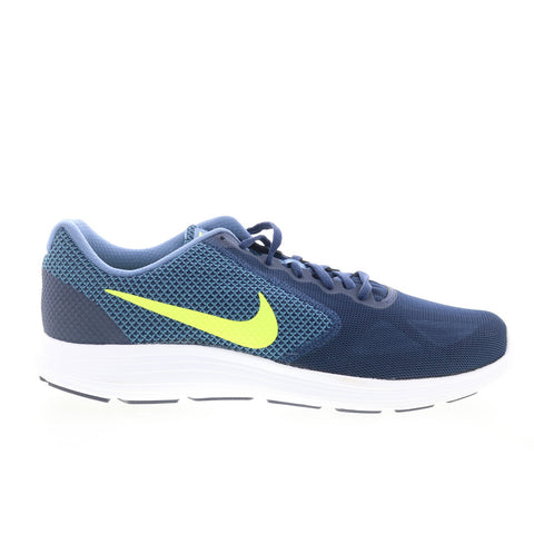 Nike Revolution 3 819300-401 Mens Blue Mesh Athletic Running Shoes
