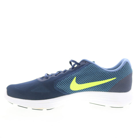 Nike Revolution 3 819300-401 Mens Blue Mesh Athletic Running Shoes