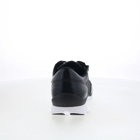 Footsaver by Drew Lattice Womens Black Wide Mesh Lifestyle Sneakers Shoes