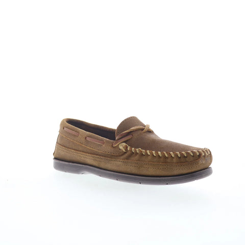 Minnetonka Double Bottom Hardsole Mens Brown Loafers & Slip Ons Boat Shoes