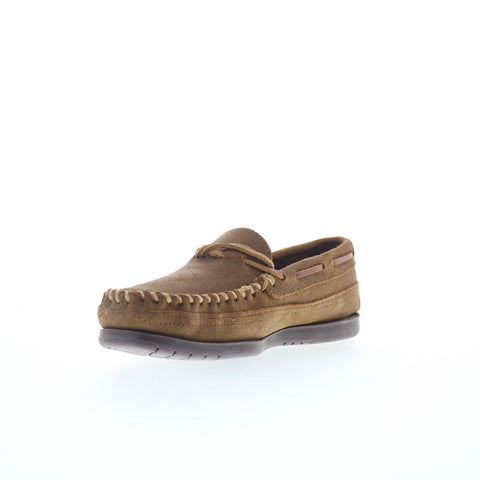 Minnetonka Double Bottom Hardsole Mens Brown Loafers & Slip Ons Boat Shoes