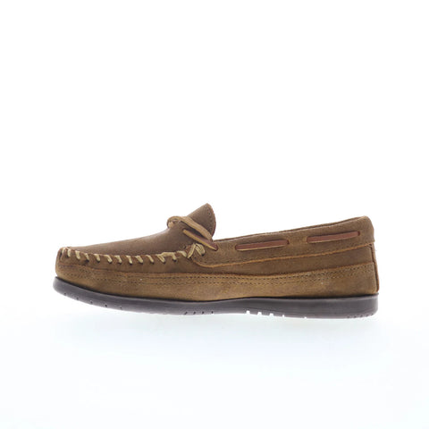 Minnetonka Double Bottom Hardsole Mens Brown Loafers & Slip Ons Boat Shoes