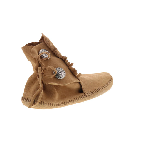 Minnetonka Two Button Boot 837T-TPE Mens Brown Suede Casual Dress Boots