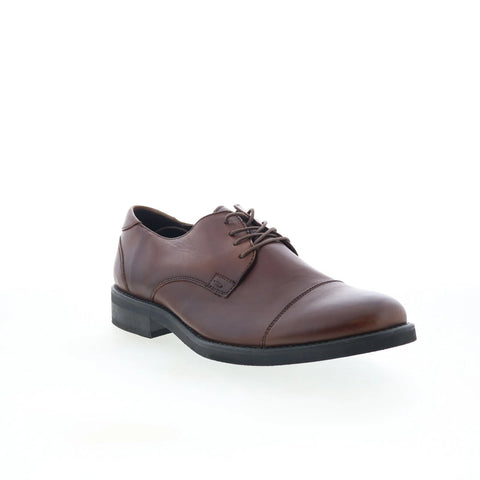 T.B. Phelps 8407-9-100 Mens Brown Leather Oxfords & Lace Ups Cap Toe Shoes