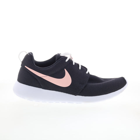 Nike Roshe One 844994-008 Womens Black Mesh Skate Inspired Sneakers Shoes