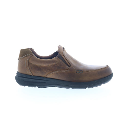 Nunn Bush Cam Slip On 84696 Mens Brown Extra Wide Loafers Casual Shoes