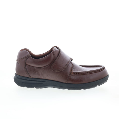 Nunn Bush Cam Moc Toe Strap Mens Brown Wide Loafers & Slip Ons Casual Shoes