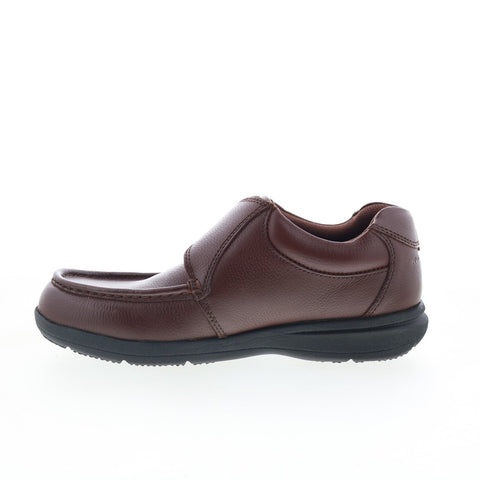 Nunn Bush Cam Moc Toe Strap Mens Brown Wide Loafers & Slip Ons Casual Shoes