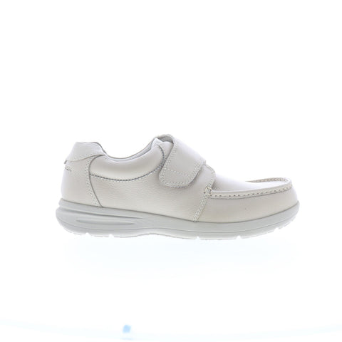 Nunn Bush Cam Moc Toe Strap 84814 Mens White Wide Oxfords & Lace Ups Shoes
