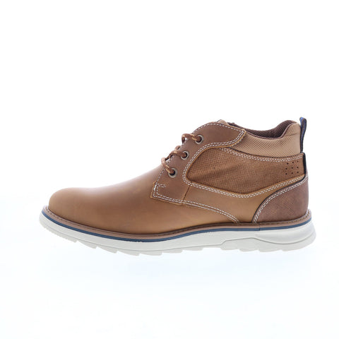 Nunn Bush Luxor Plain Toe Chukka Mens Brown Wide Leather Chukkas Boots