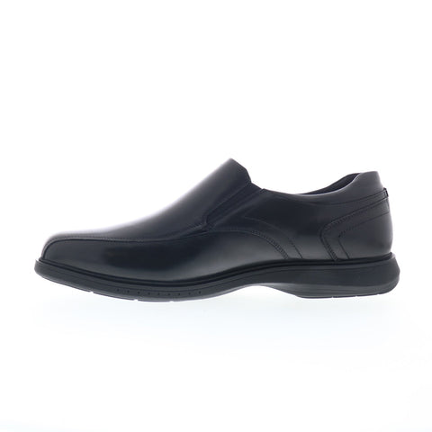 Nunn Bush Kore Pro Bike Toe Slip On Mens Black Extra Wide 4E Loafers Shoes