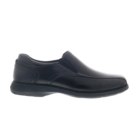 Nunn Bush Kore Pro Bike Toe Slip On Mens Black Extra Wide 4E Loafers Shoes