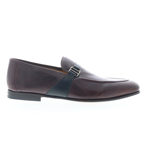 Mezlan Parole Apron Toe Loafer 8615 Mens Burgundy Leather Loafers Casual Shoes