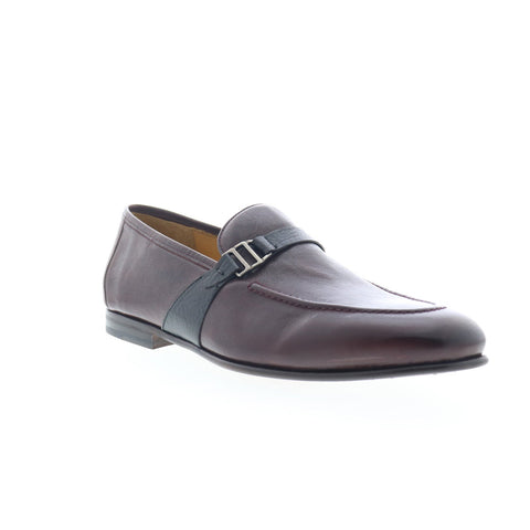 Mezlan Parole Apron Toe Loafer 8615 Mens Burgundy Leather Loafers Casual Shoes