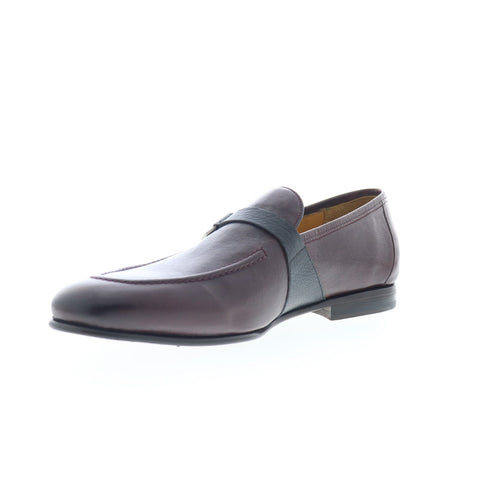 Mezlan Parole Apron Toe Loafer 8615 Mens Burgundy Leather Loafers Casual Shoes