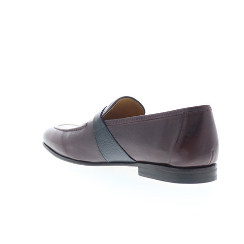 Mezlan Parole Apron Toe Loafer 8615 Mens Burgundy Leather Loafers Casual Shoes