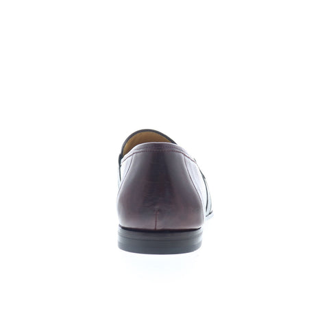 Mezlan Parole Apron Toe Loafer 8615 Mens Burgundy Leather Loafers Casual Shoes