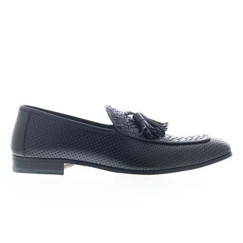 Mezlan Rubini Moc Toe 8825 Mens Black Loafers & Slip Ons Tasseled Shoes