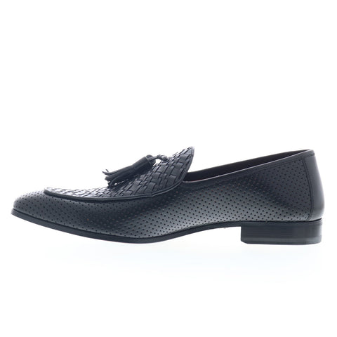Mezlan Rubini Moc Toe 8825 Mens Black Loafers & Slip Ons Tasseled Shoes