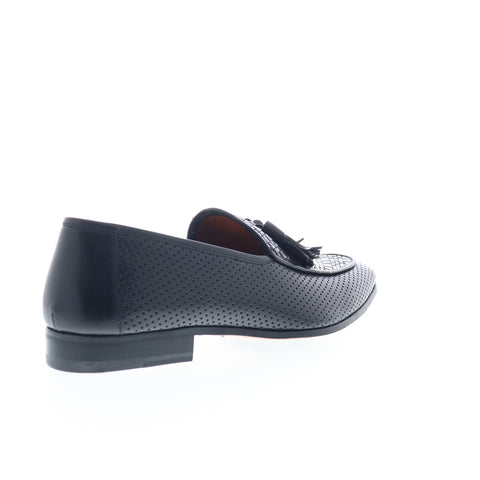 Mezlan Rubini Moc Toe 8825 Mens Black Loafers & Slip Ons Tasseled Shoes