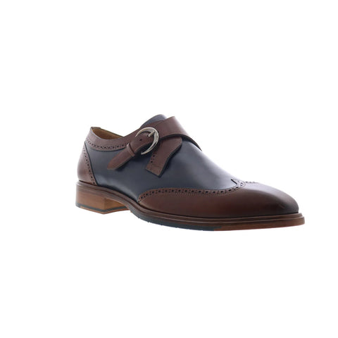 Mezlan Modesto Monk Strap 8885 Mens Brown Leather Loafers Casual Shoes