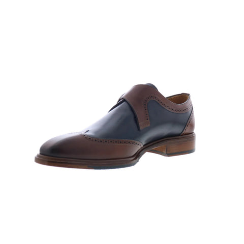 Mezlan Modesto Monk Strap 8885 Mens Brown Leather Loafers Casual Shoes